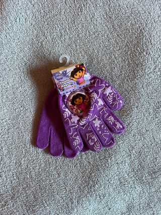 Guantes Dora la Exploradora Morados niña Nuevos