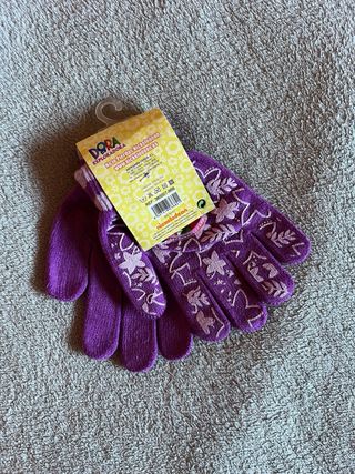 Guantes Dora la Exploradora Morados niña Nuevos