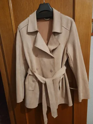 Chaqueta ante rosa palo