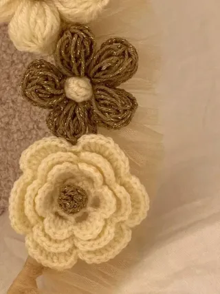 Ghirlanda fuoriporta lavorazione uncinetto