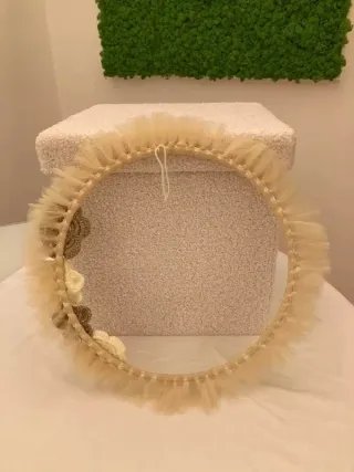 Ghirlanda fuoriporta lavorazione uncinetto