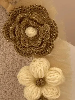 Ghirlanda fuoriporta lavorazione uncinetto