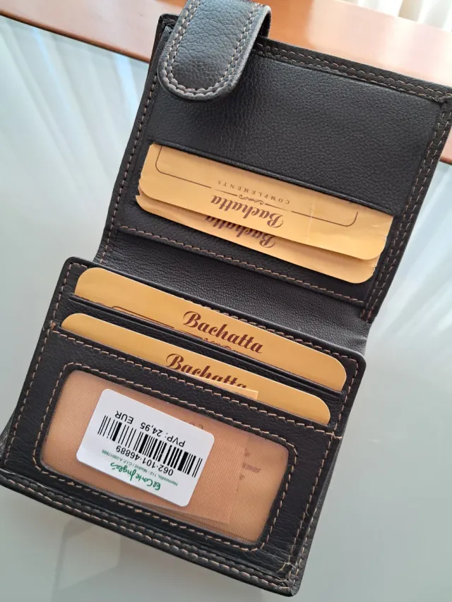 Cartera billetera de piel para hombre