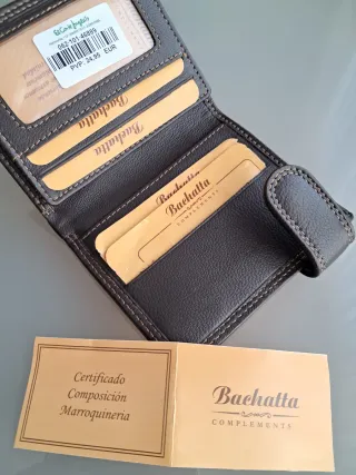 Cartera billetera de piel para hombre