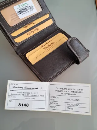 Cartera billetera de piel para hombre