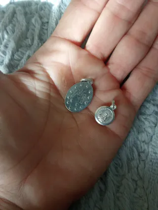 Dos medallas religiosas plata 925