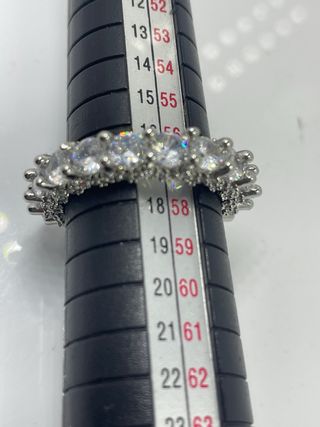 Anillo Plata Ley Circonitas Talla 19.4 mm