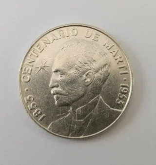 1 Peso 1953 Jose Marti Argento