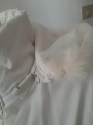 Piumino donna bianco con cappuccio