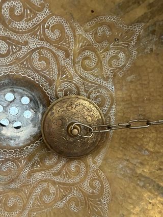 Lavabo Marroquí Bronce Tallado