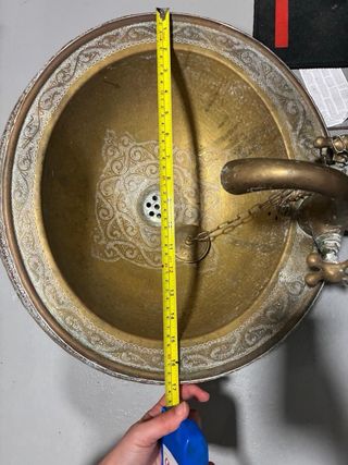 Lavabo Marroquí Bronce Tallado