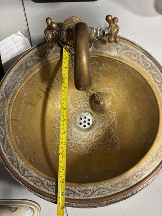 Lavabo Marroquí Bronce Tallado