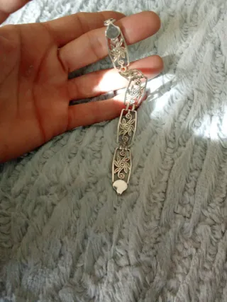 Pulsera Plata 925 Diseño Floral