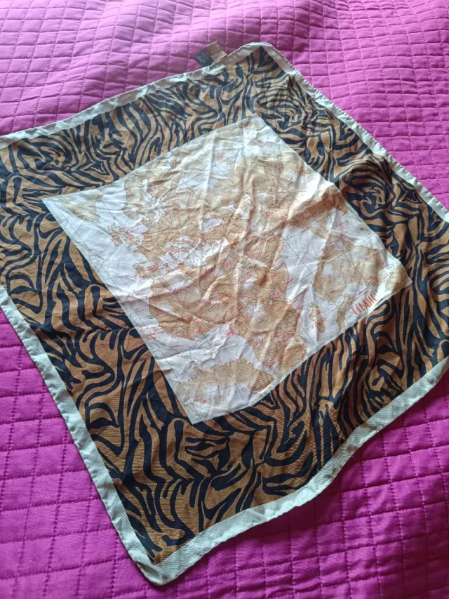 Foulard Alviero Martini Seta Mappa