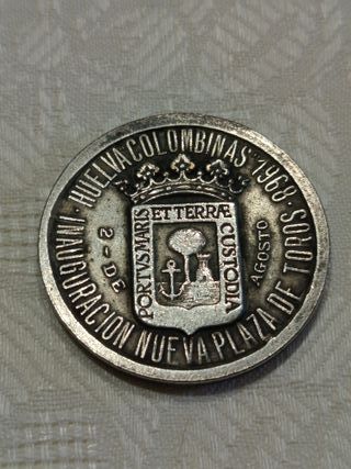 MEDALLA NUEVA PLAZA TOROS HUELVA 1968