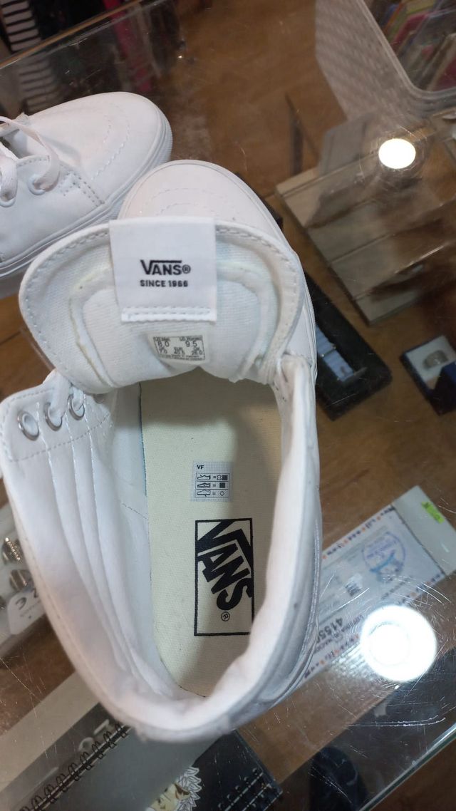 Vans Sk8-Hi Bianche Taglia 40.5