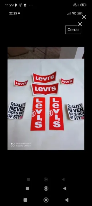 Lote 8 pegatinas Levis