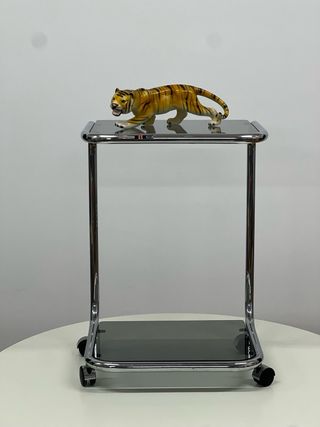 Mesa Auxiliar Space Age Cromada 1970s