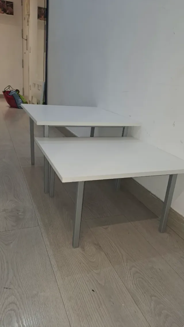 Pack 2 Mesitas Auxiliares Blancas