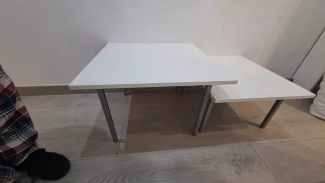 Pack 2 Mesitas Auxiliares Blancas