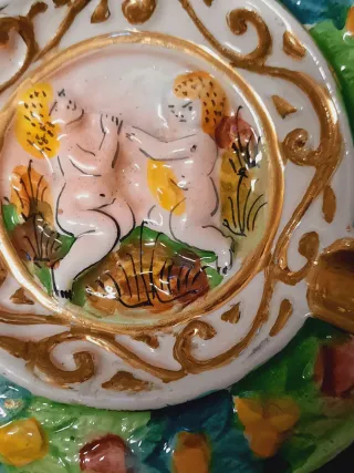 Posacenere vintage ceramica putti