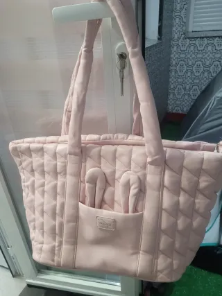 Bolso Mayoral rosa acolchado con orejitas