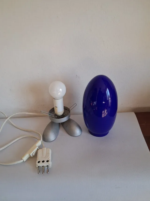 Lampada Dino Ikea Design Blu/Argento