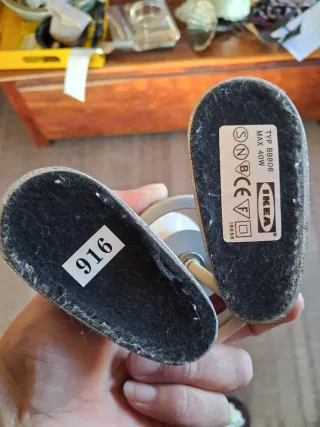 Lampada Dino Ikea Design Blu/Argento