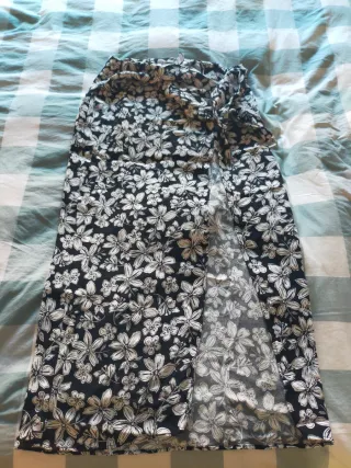 Falda larga estampada floral