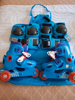 Patines Oxelo Talla 26-28 + Protecciones.