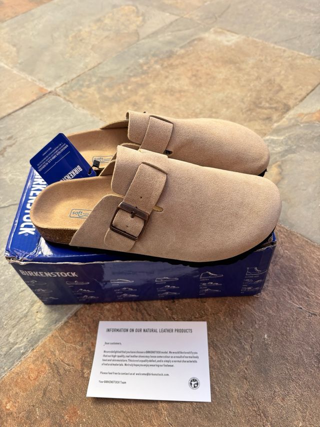 Birkenstock Boston Unisex Beige/Gris