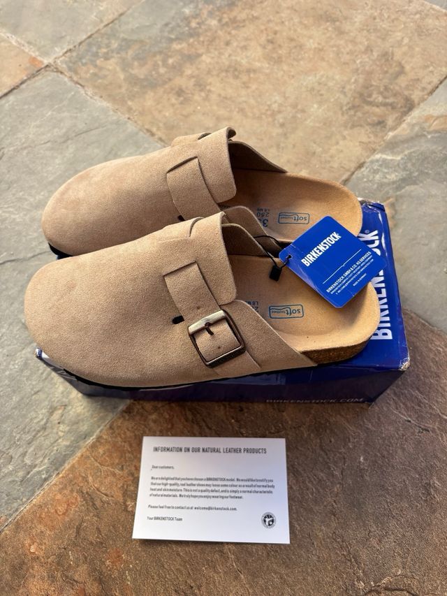 Birkenstock Boston Unisex Beige/Gris