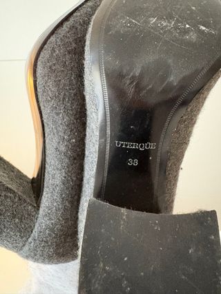 Zapatos de tacón grises talla 39