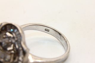 Anello stupendo Vintage argento pietre CZ