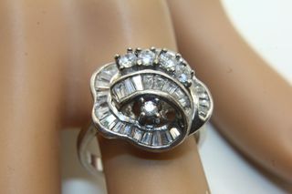 Anello stupendo Vintage argento pietre CZ