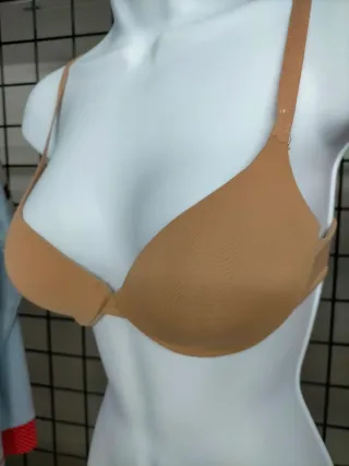 Sujetador Dim 85B Push Up Aros Beige