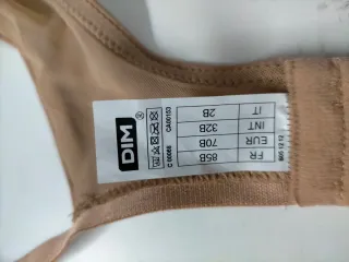 Sujetador Dim 85B Push Up Aros Beige