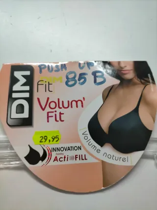Sujetador Dim 85B Push Up Aros Beige