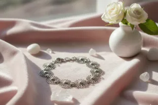 Pulsera plata primera ley bebé/niña