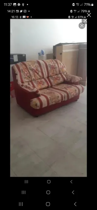 Sofá de salón tela