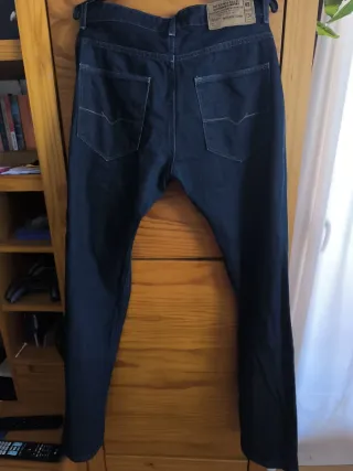 Vaqueros Hombre Talla M Azul Oscuro