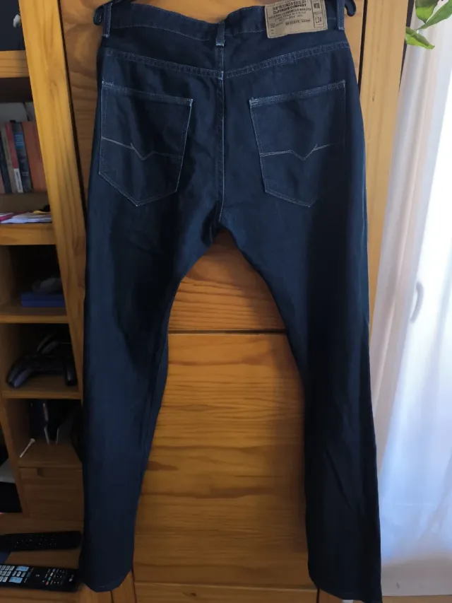 Vaqueros Hombre Talla M Azul Oscuro