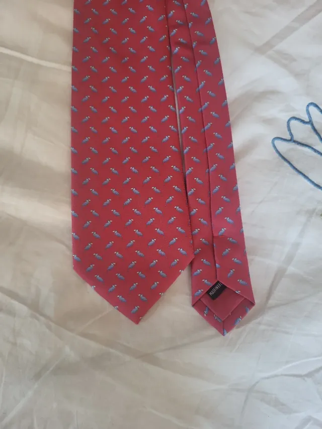 Corbata de seda LESTER azul y roja