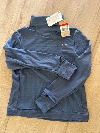 Camiseta mujer Nike therma fit manga larga azul