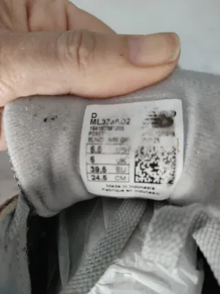 Zapatillas New Balance T39 Gris/granate