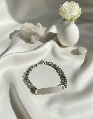 Pulsera esclava plata primera ley