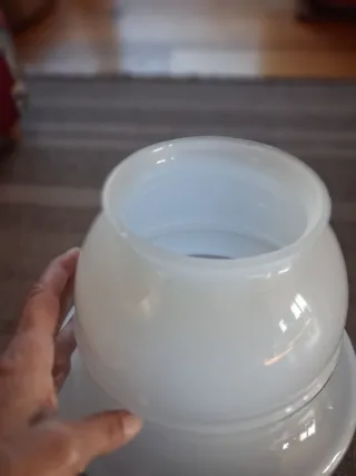 Vetro Murano space age,anni 60 trasparente/bianco