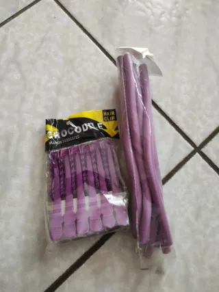 Crocodile Hair Clips e Arricciacapelli Viola