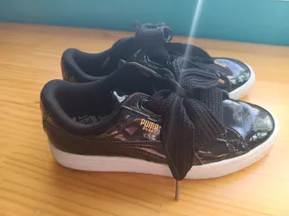 Zapatillas Puma Mujer Negras Charol