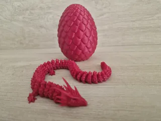 Dragón Articulado 29cm y Huevo 3D